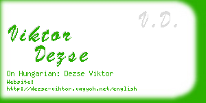 viktor dezse business card